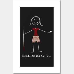 Funny Womens Pool Player Posters and Art